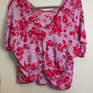 Buckle floral summer top